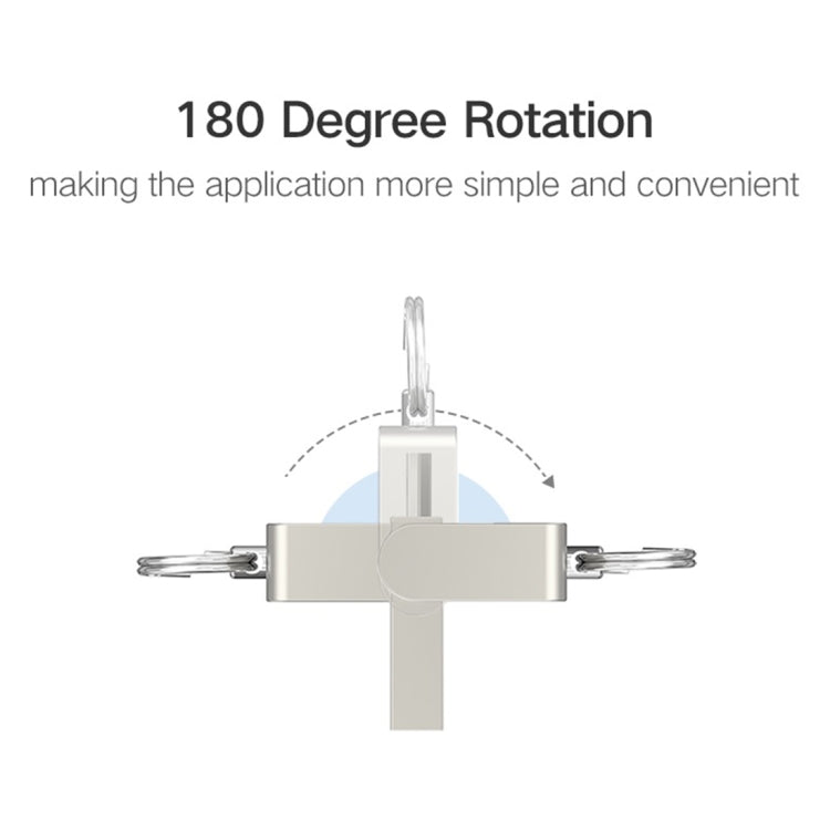 TF Card to USB-C / Type-C Zinc Alloy OTG Adapter with Keychain, For Galaxy S8 & S8 + / LG G6 / Huawei P10 & P10 Plus / Xiaomi Mi 6 & Max 2 and other Smartphones