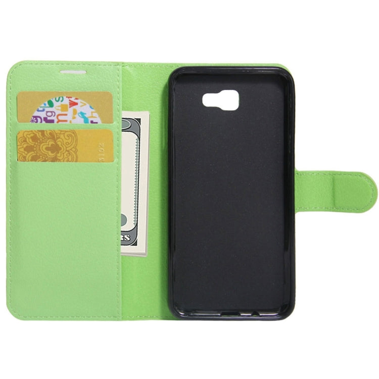For Galaxy J5 Prime Litchi Texture Horizontal Flip PU Leather Case with Holder & Card Slots & Wallet