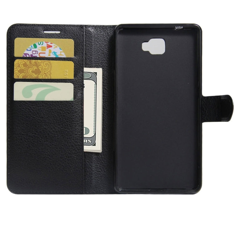 For Galaxy J7 Prime Litchi Texture Horizontal Flip PU Leather Case with Holder & Card Slots & Wallet