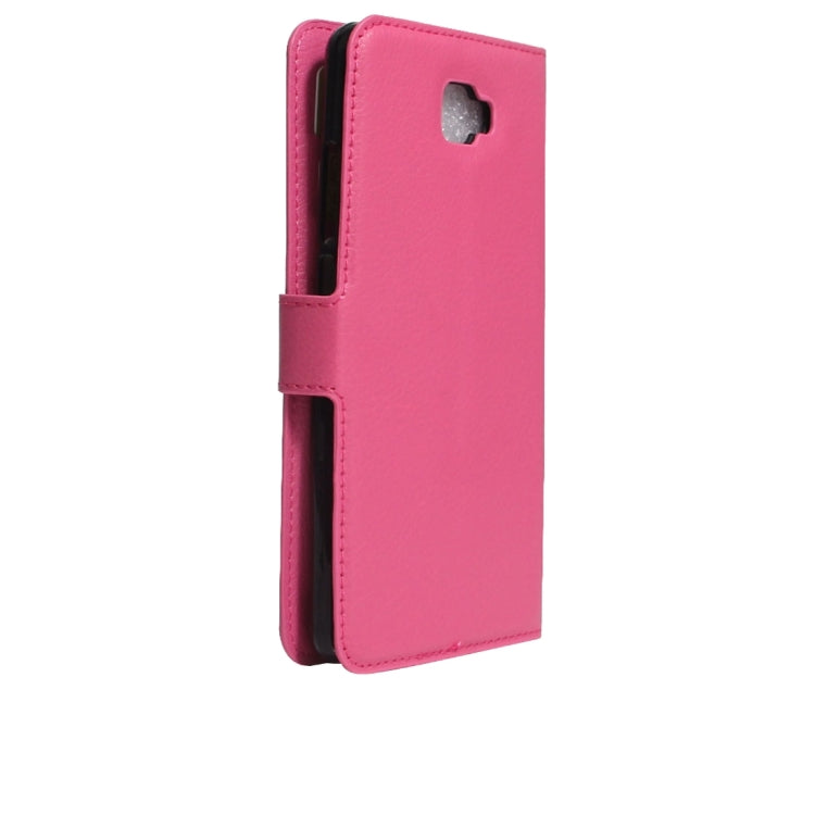 For Galaxy J7 Prime Litchi Texture Horizontal Flip PU Leather Case with Holder & Card Slots & Wallet