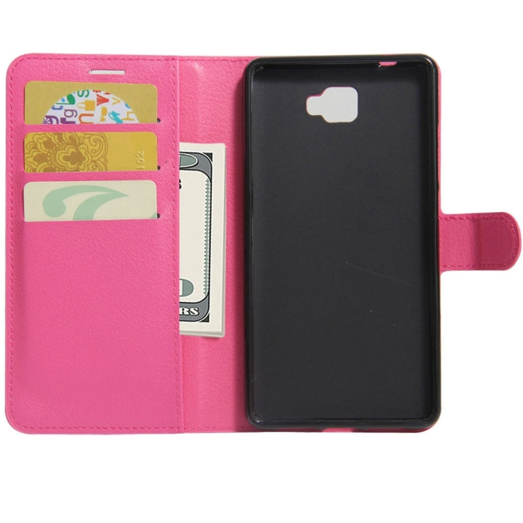 For Galaxy J7 Prime Litchi Texture Horizontal Flip PU Leather Case with Holder & Card Slots & Wallet