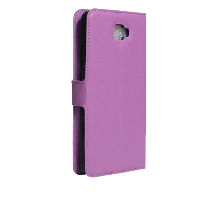 For Galaxy J7 Prime Litchi Texture Horizontal Flip PU Leather Case with Holder & Card Slots & Wallet