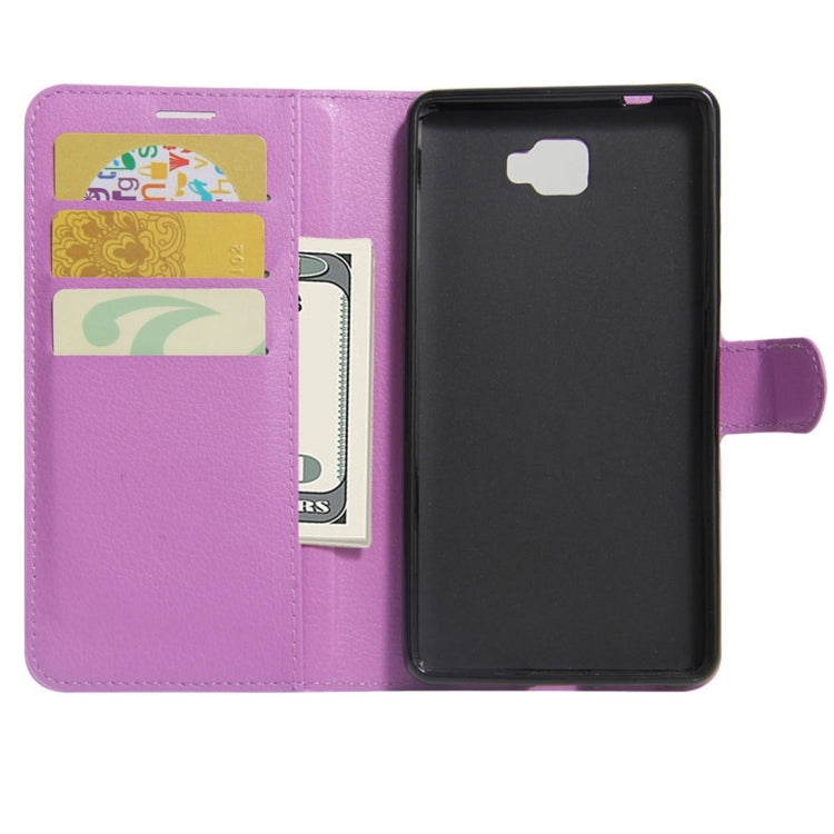 For Galaxy J7 Prime Litchi Texture Horizontal Flip PU Leather Case with Holder & Card Slots & Wallet