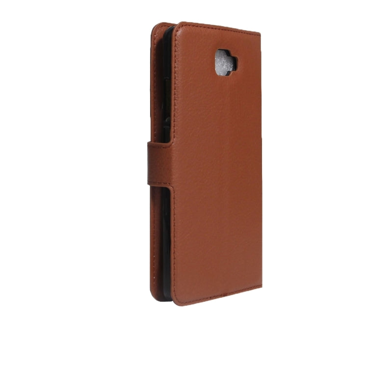 For Galaxy J7 Prime Litchi Texture Horizontal Flip PU Leather Case with Holder & Card Slots & Wallet