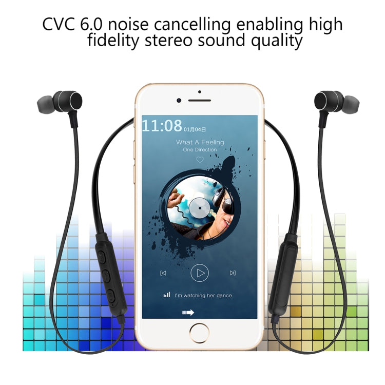 BTH-S8 Sports Style Magnetic Wireless Bluetooth In-Ear Headphones, For iPhone, Galaxy, Huawei, Xiaomi, LG, HTC and Other Smart Phones, Working Distance: 10m