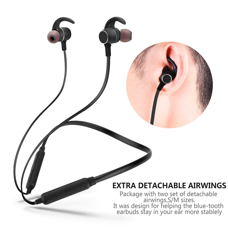 BTH-S8 Sports Style Magnetic Wireless Bluetooth In-Ear Headphones, For iPhone, Galaxy, Huawei, Xiaomi, LG, HTC and Other Smart Phones, Working Distance: 10m