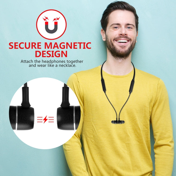 BTH-S8 Sports Style Magnetic Wireless Bluetooth In-Ear Headphones, For iPhone, Galaxy, Huawei, Xiaomi, LG, HTC and Other Smart Phones, Working Distance: 10m