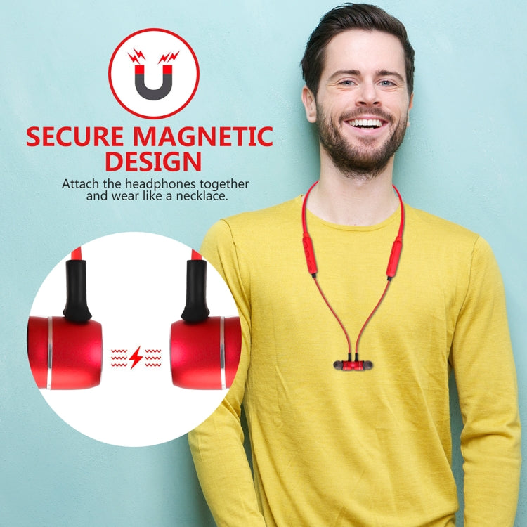BTH-S8 Sports Style Magnetic Wireless Bluetooth In-Ear Headphones, For iPhone, Galaxy, Huawei, Xiaomi, LG, HTC and Other Smart Phones, Working Distance: 10m