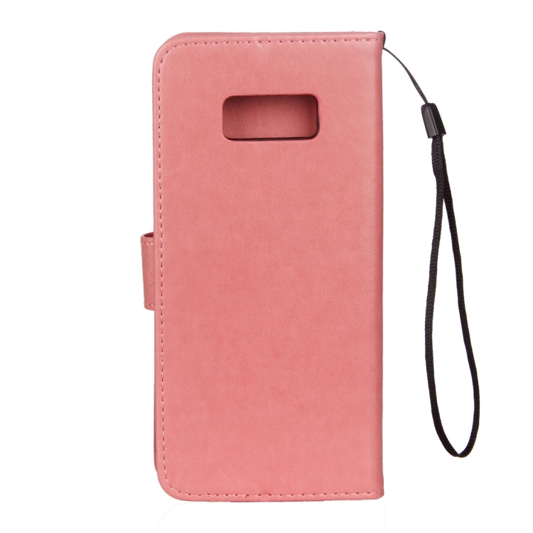For Galaxy Note 8 Lotus Butterfly Pattern Horizontal Flip Leather Case with Holder & Card Slots & Wallet & Lanyard