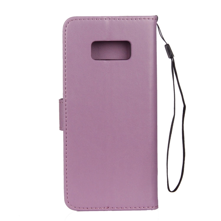 For Galaxy Note 8 Lotus Butterfly Pattern Horizontal Flip Leather Case with Holder & Card Slots & Wallet & Lanyard