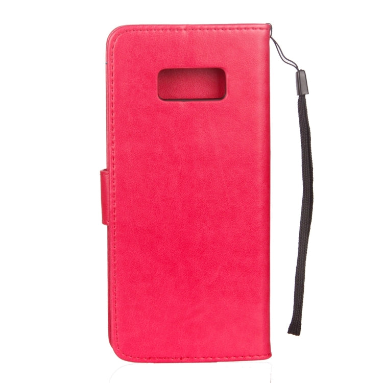 For Galaxy Note 8 Lotus Butterfly Pattern Horizontal Flip Leather Case with Holder & Card Slots & Wallet & Lanyard