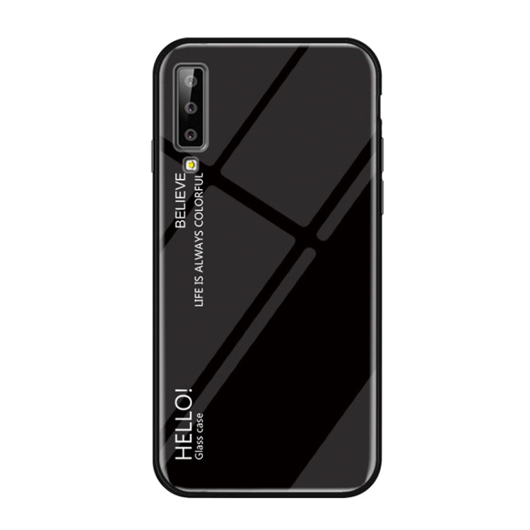 Gradient Color Glass Case for Galaxy A7 (2018)