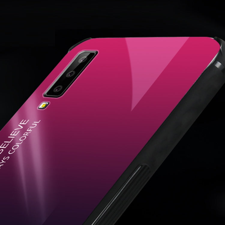 Gradient Color Glass Case for Galaxy A7 (2018)