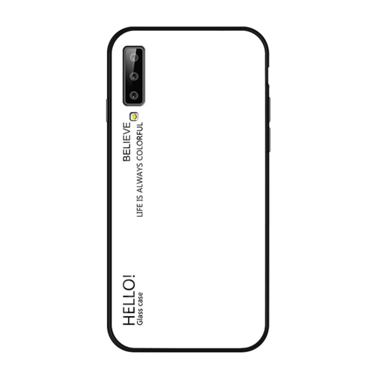 Gradient Color Glass Case for Galaxy A7 (2018)