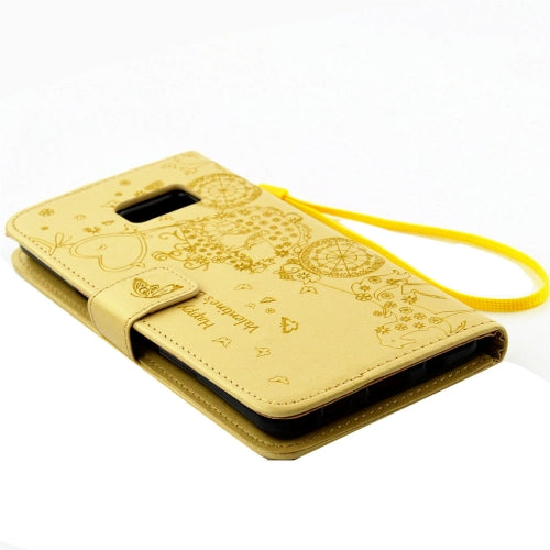 For Galaxy Note 7 / N930 Pressed Flower Butterfly Carriage Pattern Diamond Encrusted Horizontal Flip Leather Case with Holder & Card Slots & Wallet & Photo Frame & Lanyard