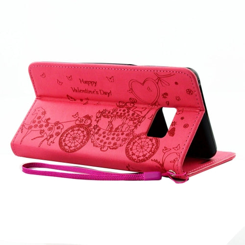 For Galaxy Note 7 / N930 Pressed Flower Butterfly Carriage Pattern Diamond Encrusted Horizontal Flip Leather Case with Holder & Card Slots & Wallet & Photo Frame & Lanyard