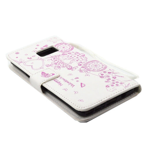For Galaxy Note 7 / N930 Pressed Flower Butterfly Carriage Pattern Diamond Encrusted Horizontal Flip Leather Case with Holder & Card Slots & Wallet & Photo Frame & Lanyard