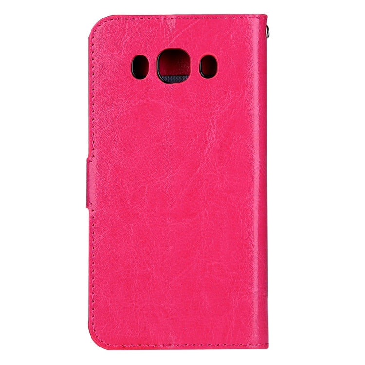 For Galaxy J5 (2016) / J510 Crazy Horse Texture Horizontal Flip Leather Case with Magnetic Buckle & Holder & Card Slots & Wallet & Photo Frame