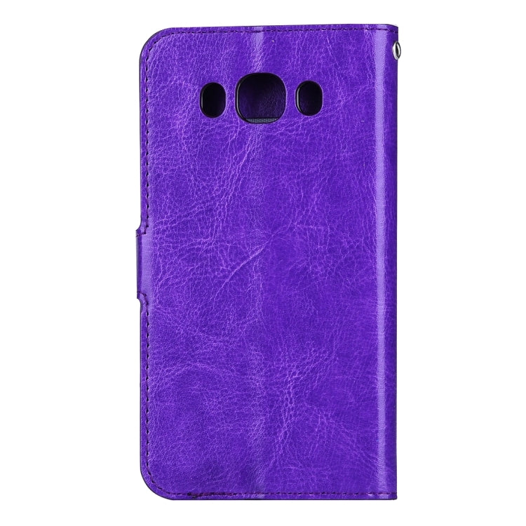 For Galaxy J5 (2016) / J510 Crazy Horse Texture Horizontal Flip Leather Case with Magnetic Buckle & Holder & Card Slots & Wallet & Photo Frame