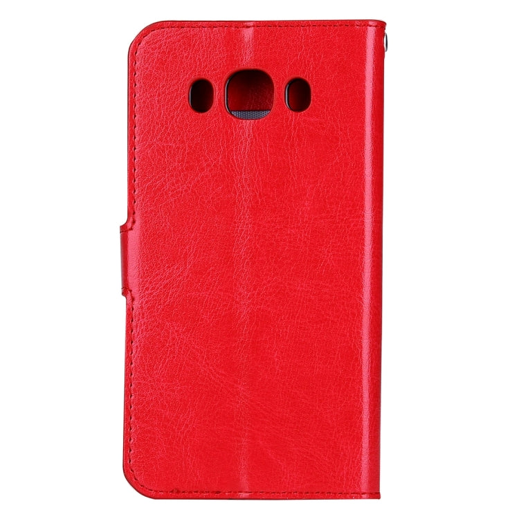 For Galaxy J5 (2016) / J510 Crazy Horse Texture Horizontal Flip Leather Case with Magnetic Buckle & Holder & Card Slots & Wallet & Photo Frame