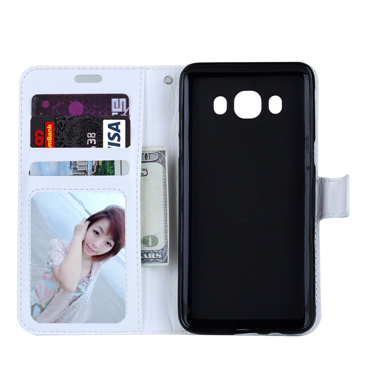 For Galaxy J5 (2016) / J510 Crazy Horse Texture Horizontal Flip Leather Case with Magnetic Buckle & Holder & Card Slots & Wallet & Photo Frame