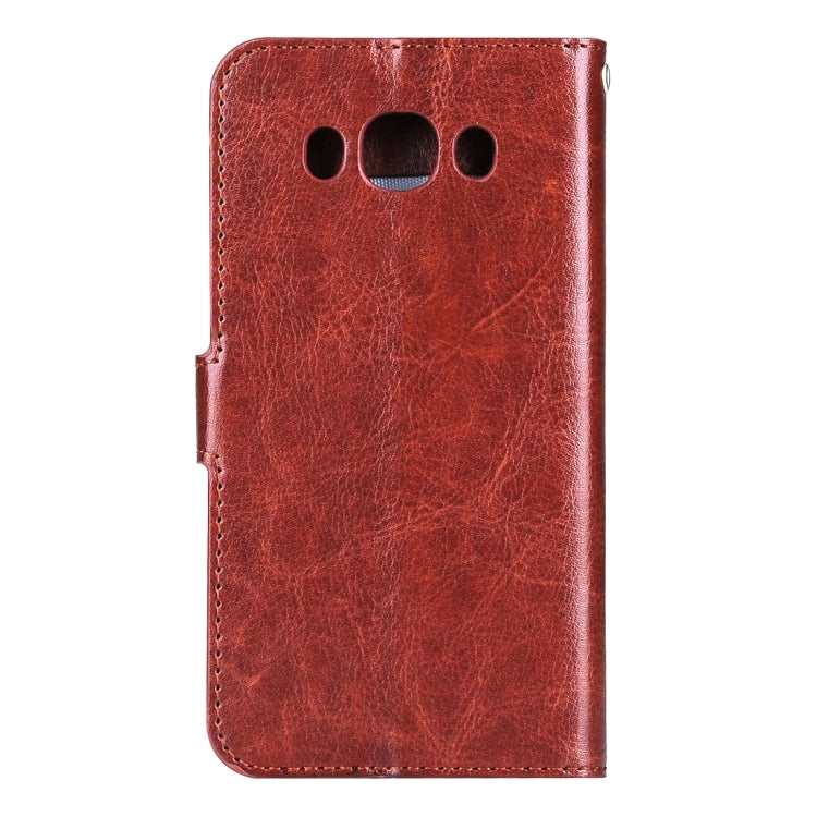 For Galaxy J5 (2016) / J510 Crazy Horse Texture Horizontal Flip Leather Case with Magnetic Buckle & Holder & Card Slots & Wallet & Photo Frame