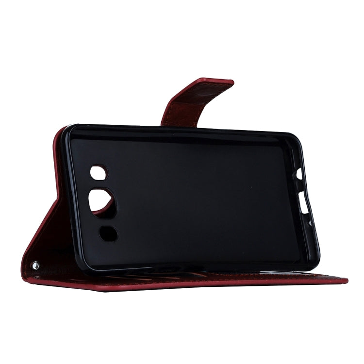 For Galaxy J5 (2016) / J510 Crazy Horse Texture Horizontal Flip Leather Case with Magnetic Buckle & Holder & Card Slots & Wallet & Photo Frame