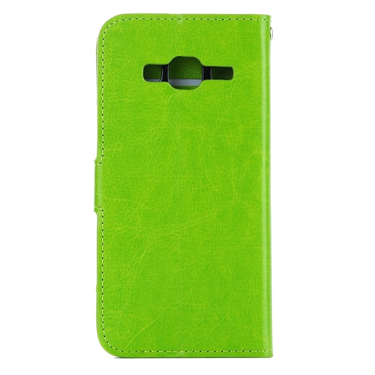 For Galaxy J3 (2016) / J310 Crazy Horse Texture Horizontal Flip Leather Case with Magnetic Buckle & Holder & Card Slots & Wallet & Photo Frame