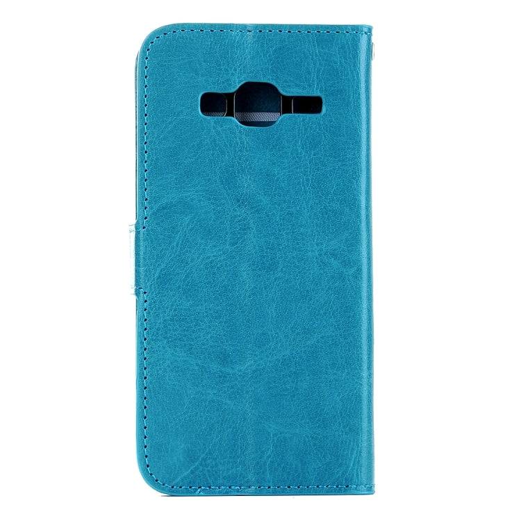 For Galaxy J3 (2016) / J310 Crazy Horse Texture Horizontal Flip Leather Case with Magnetic Buckle & Holder & Card Slots & Wallet & Photo Frame