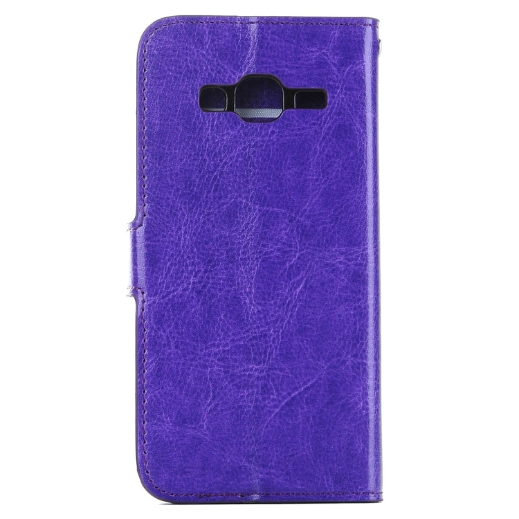 For Galaxy J3 (2016) / J310 Crazy Horse Texture Horizontal Flip Leather Case with Magnetic Buckle & Holder & Card Slots & Wallet & Photo Frame