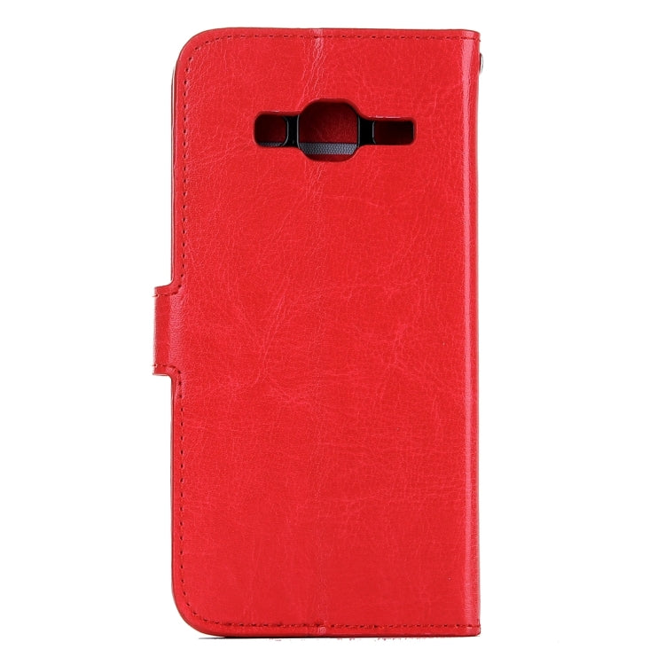 For Galaxy J3 (2016) / J310 Crazy Horse Texture Horizontal Flip Leather Case with Magnetic Buckle & Holder & Card Slots & Wallet & Photo Frame