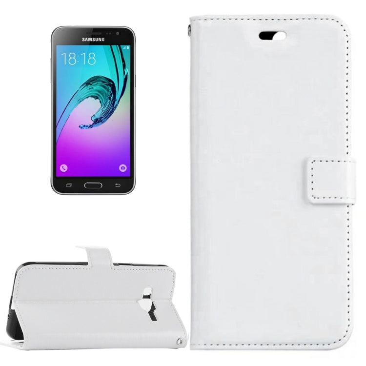 For Galaxy J3 (2016) / J310 Crazy Horse Texture Horizontal Flip Leather Case with Magnetic Buckle & Holder & Card Slots & Wallet & Photo Frame