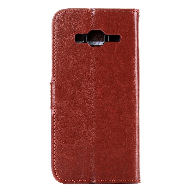 For Galaxy J3 (2016) / J310 Crazy Horse Texture Horizontal Flip Leather Case with Magnetic Buckle & Holder & Card Slots & Wallet & Photo Frame