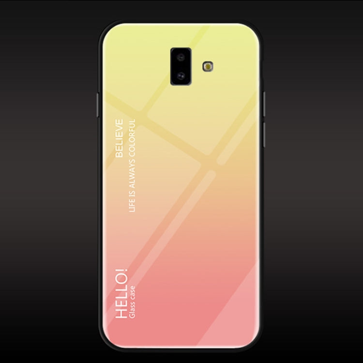 Gradient Color Glass Case for Galaxy J6+