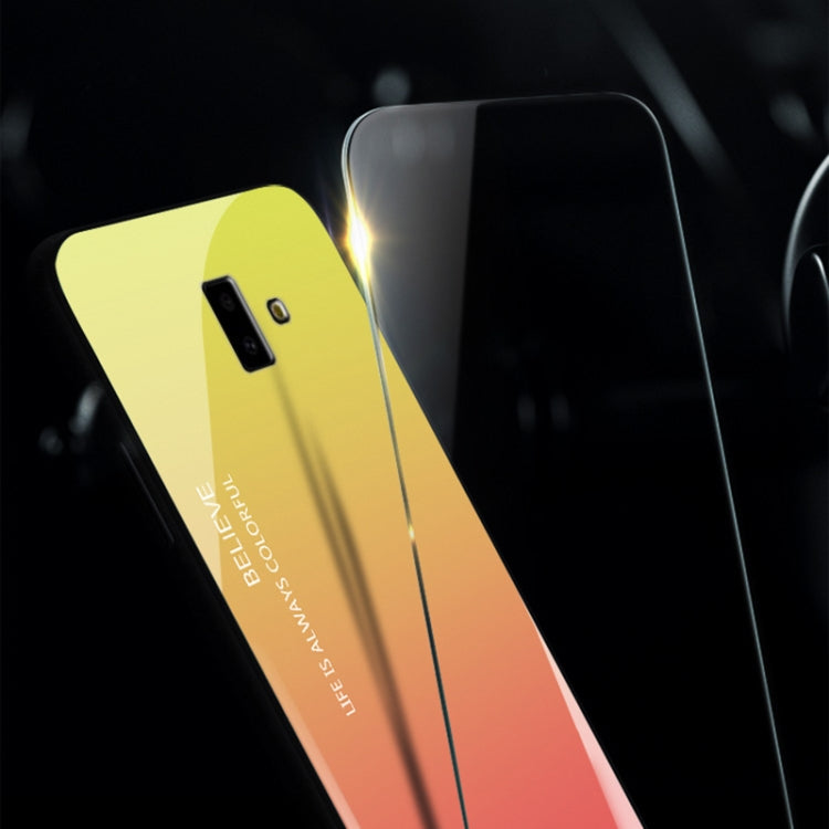 Gradient Color Glass Case for Galaxy J6+