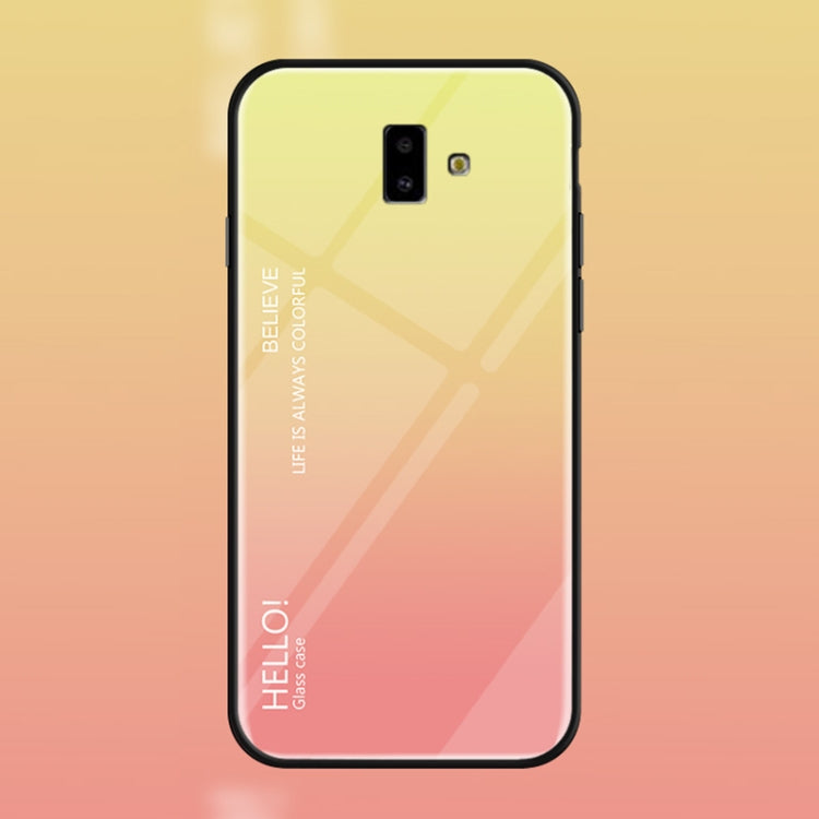 Gradient Color Glass Case for Galaxy J6+