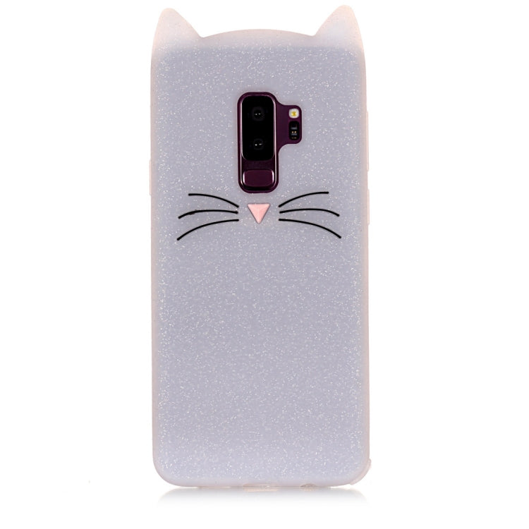 Cat Whiskers Pattern Silicone Protective Case for Samsung Galaxy S9 Plus(White)