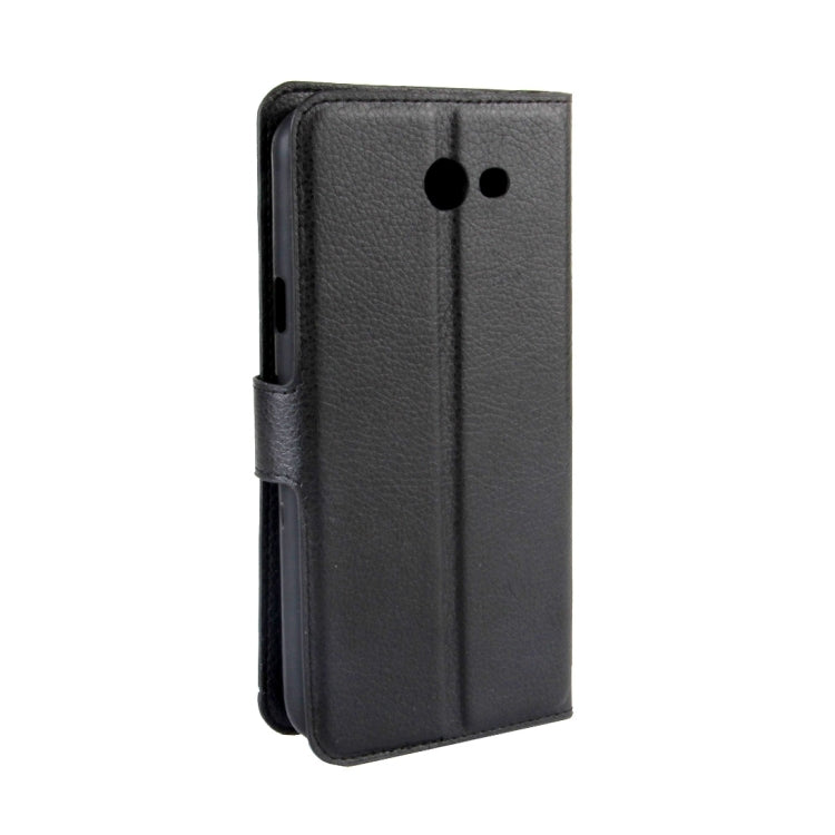 For Galaxy J7 (2017) / J727 (US Version) Litchi Texture Horizontal Flip Leather Case with Magnetic Buckle & Holder & Card Slots & Wallet