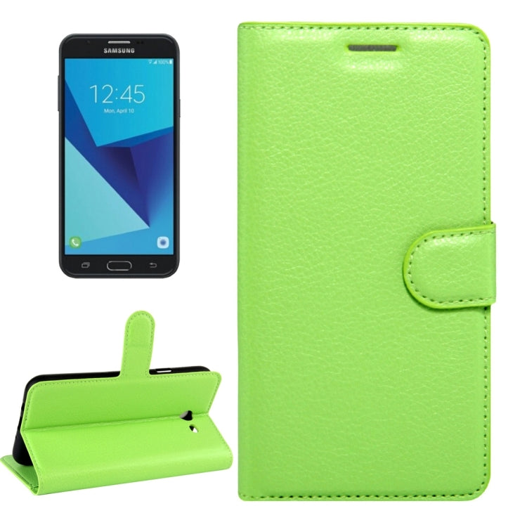 For Galaxy J7 (2017) / J727 (US Version) Litchi Texture Horizontal Flip Leather Case with Magnetic Buckle & Holder & Card Slots & Wallet