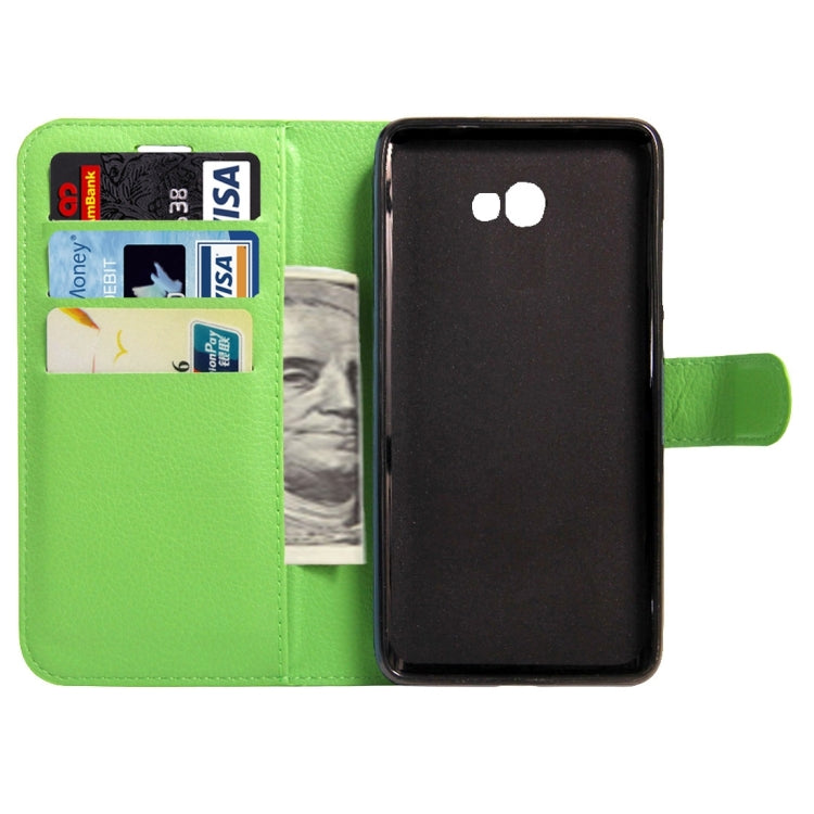 For Galaxy J7 (2017) / J727 (US Version) Litchi Texture Horizontal Flip Leather Case with Magnetic Buckle & Holder & Card Slots & Wallet