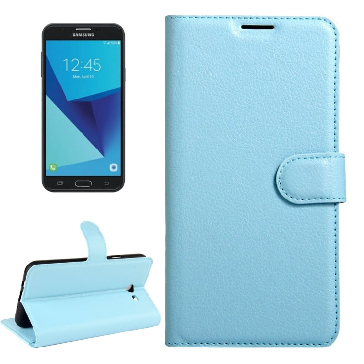 For Galaxy J7 (2017) / J727 (US Version) Litchi Texture Horizontal Flip Leather Case with Magnetic Buckle & Holder & Card Slots & Wallet