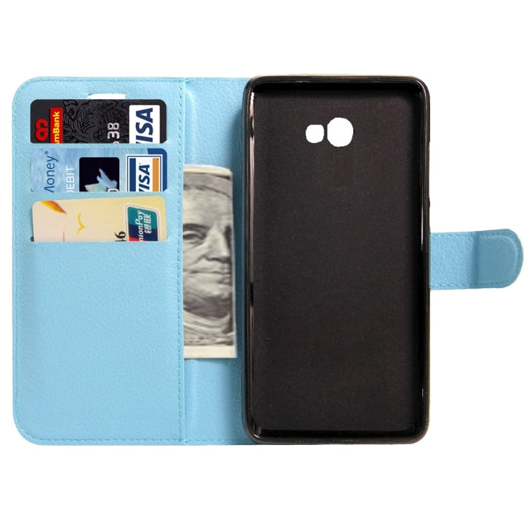 For Galaxy J7 (2017) / J727 (US Version) Litchi Texture Horizontal Flip Leather Case with Magnetic Buckle & Holder & Card Slots & Wallet