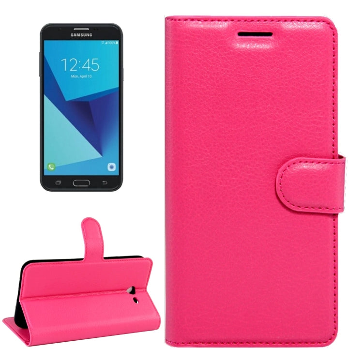 For Galaxy J7 (2017) / J727 (US Version) Litchi Texture Horizontal Flip Leather Case with Magnetic Buckle & Holder & Card Slots & Wallet