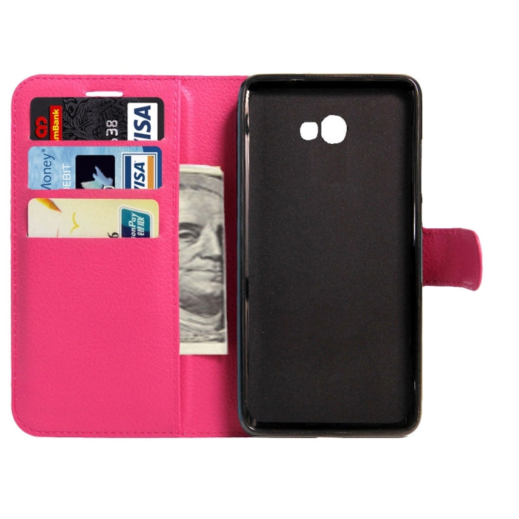 For Galaxy J7 (2017) / J727 (US Version) Litchi Texture Horizontal Flip Leather Case with Magnetic Buckle & Holder & Card Slots & Wallet
