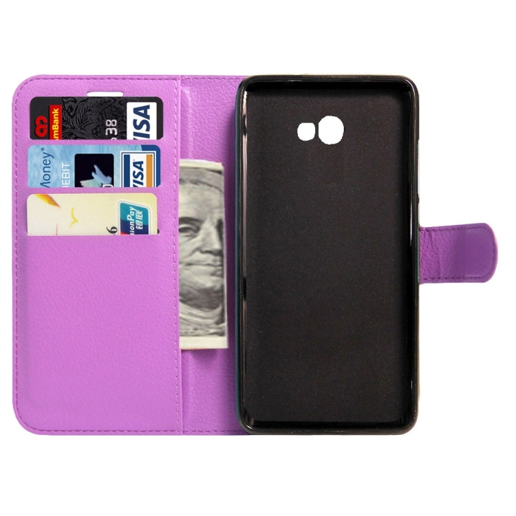 For Galaxy J7 (2017) / J727 (US Version) Litchi Texture Horizontal Flip Leather Case with Magnetic Buckle & Holder & Card Slots & Wallet