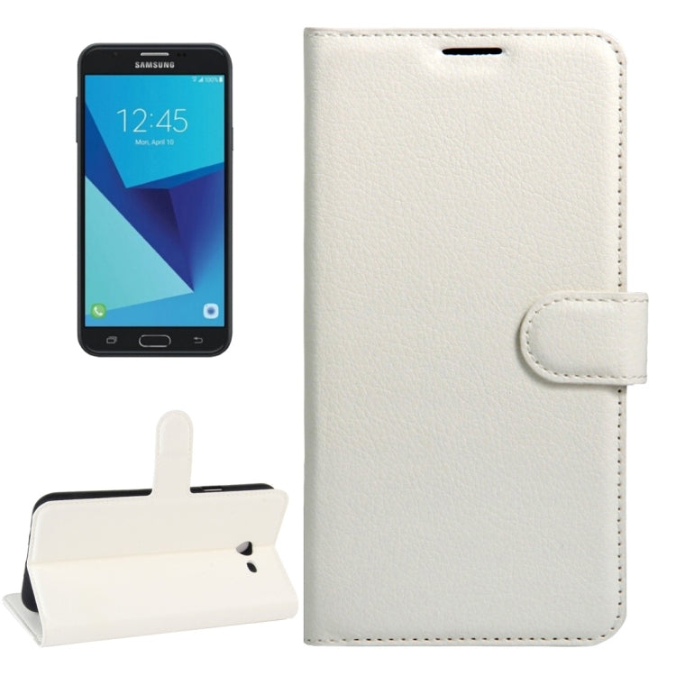 For Galaxy J7 (2017) / J727 (US Version) Litchi Texture Horizontal Flip Leather Case with Magnetic Buckle & Holder & Card Slots & Wallet