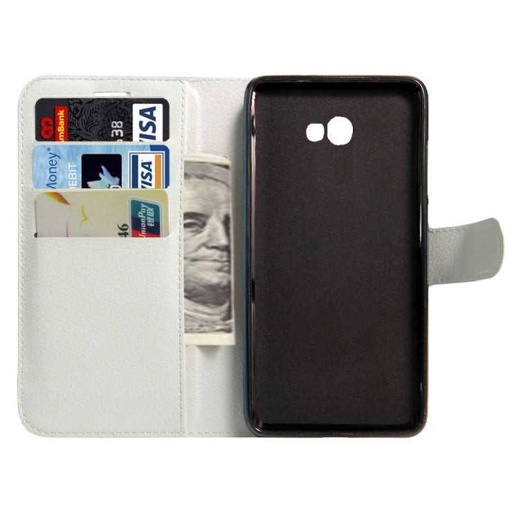 For Galaxy J7 (2017) / J727 (US Version) Litchi Texture Horizontal Flip Leather Case with Magnetic Buckle & Holder & Card Slots & Wallet