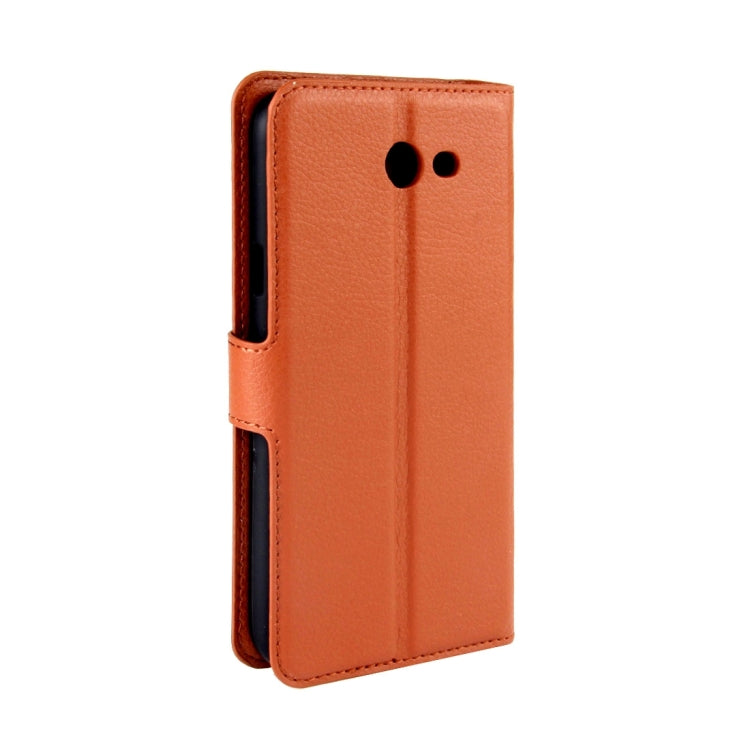 For Galaxy J7 (2017) / J727 (US Version) Litchi Texture Horizontal Flip Leather Case with Magnetic Buckle & Holder & Card Slots & Wallet