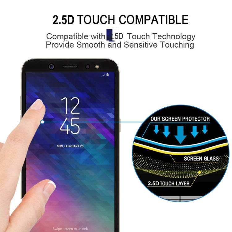 0.26mm 9H 2.5D Tempered Glass Film for Galaxy A6 (2018)(Black)