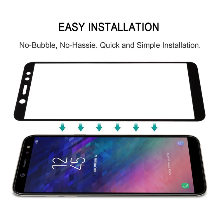 0.26mm 9H 2.5D Tempered Glass Film for Galaxy A6 (2018)(Black)